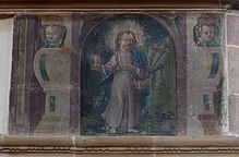 Fresque (XVIIe) "Allégorie de la mort" (L'enfant Jésus avec la sablier)