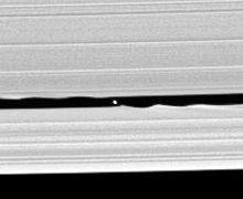 Discovery photograph of moon Daphnis