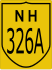 National Highway 326A marker