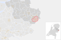 Locatie van de gemeente Enschede (gemeentegrenzen CBS 2016)