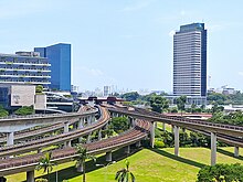 Exterior shot of Jurong East station taken after the JEMP. NS1 EW24 Jurong East MRT exterior 20200918 134424.jpg