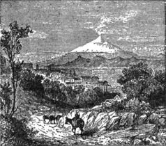 Mount Etna as seen from Reggio in Calabria