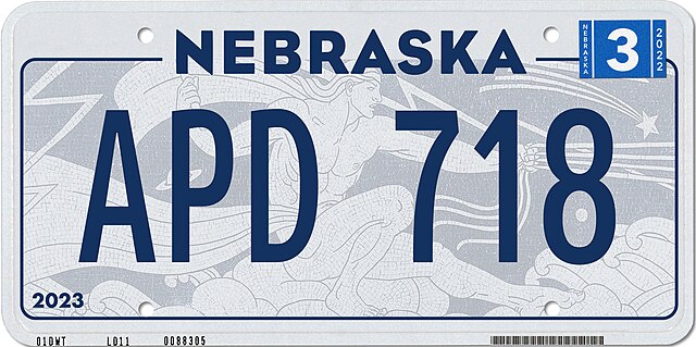 Vehicle registration plates of Nebraska