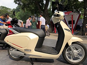 Cream VinFast Klara electric scooter