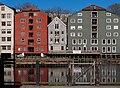 Image 375Nidelva river with old storehouses on opposing shore, Trondheim, Norway