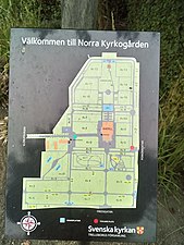 Norra kyrkogården karta