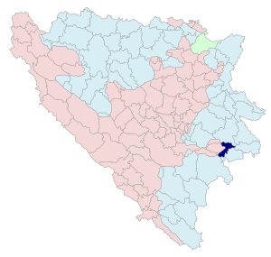 Municipio de Novo-Gorazde en el mapa