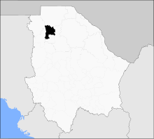 Location of Casas Grandes Municipality in Chihuahua. Nuevo Casas Grandes en Chihuahua.svg