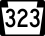 Pennsylvania Route 323 marker