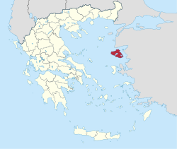 莱斯沃斯专区在希腊的位置
