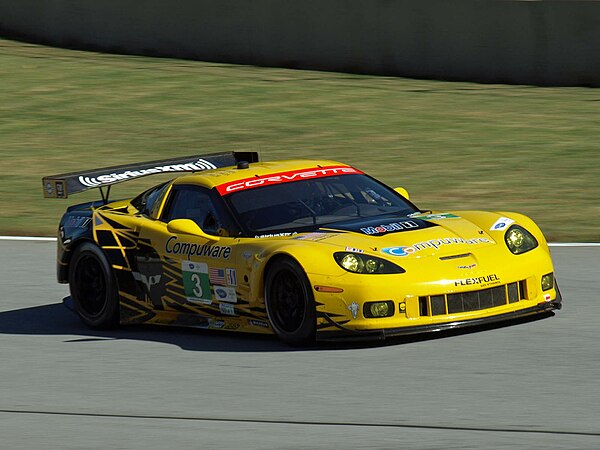 García driving for Corvette Racing in the 2012 Petit Le Mans.