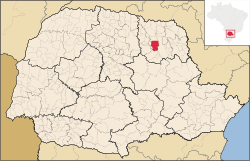 Localização de Congonhinhas no Paraná