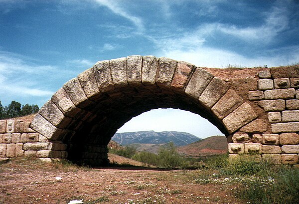 Part of the Roman bridge at Alconétar, Cáceres province