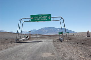 San Francisco Pass mountain in Argentina