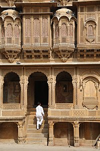 Townhouse Haveli with Jharokha windows Patwa Haveli, Jaisalmer.jpg