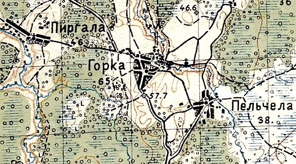 План деревни Горка. 1941 год