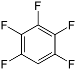 Structural formula of pentafluorobenzene