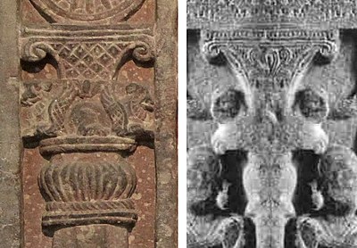 "Persian Achaemenian" style capitals appearing in ayagapatas, Mathura, 15-50 CE.[9][10][11]