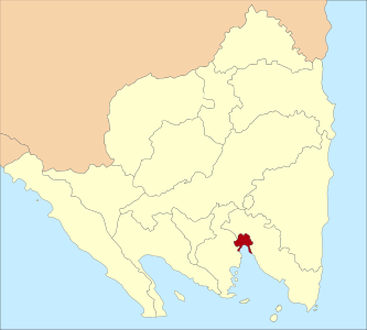 Peta genah Kota Bandar Lampung ring Lampung