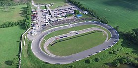 Peterborough Speedway desde el cielo.