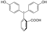 Phenolphthalein-meget-lav-pH-2D-skelet.svg