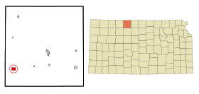 Phillips County Kansas Incorporated and Unincorporated areas Logan Highlighted.svg