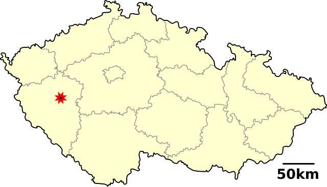 プルゼニの位置の位置図