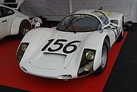 The Porsche 906 with which Peter de Klerk competed in the Mugello 500 km race in 1966