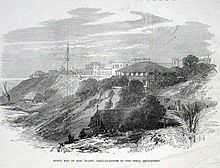 The Ross Island prison headquarters, 1872