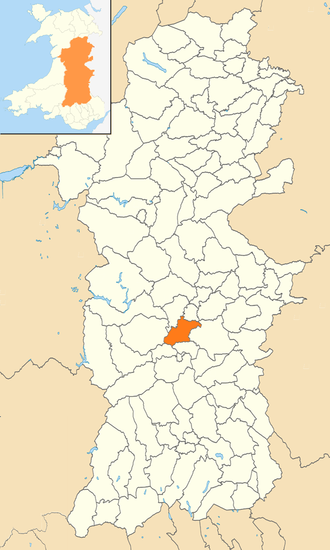 Location of Disserth and Trecoed within Powys Powys Wales communities - Disserth and Trecoed locator.png