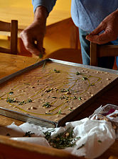 Preparazione del castagnaccio