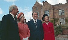 Queen Elizabeth II and Edward Heath with Richard and Pat Nixon, 1970
