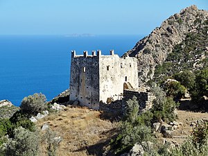 South side of the tower of Agia