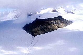 Small ice cap on a nunatak, British Empire Range, Canada