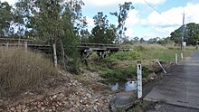 Railway bridge on the Yeppoon railway line, Mount Chalmers, 2016