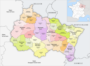 Arrondissements in der Region Grand Est