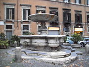 Regola - fontana del pianto a piazza delle cinque Scole 1464