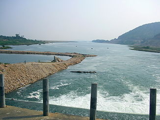 Řeka Pennar také volal Penner Penna Penneru ve východní Ghats India.jpg