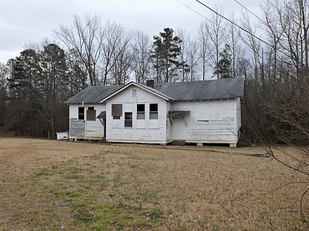 A former black school in Rock Hill, South Carolina, commonly referred to as Rosenwald schools. These schools were typically small, dilapidated, and housed students from multiple ages.