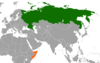 Location map for Russia and Somalia.