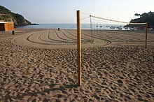 Beach volleyball field after rework of a sand cleaner Sandbonii.jpg