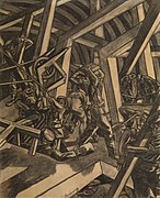 Sappers at Work: A Canadian Tunnelling Company, Hill 60, St Eloi by David Bomberg