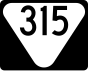 State Route 315 маркер