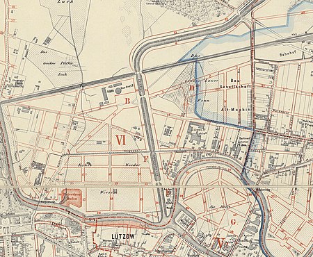 Sineck Situations Plan von Berlin 1891; Charlottenburger Verbindungskanal (cropped)