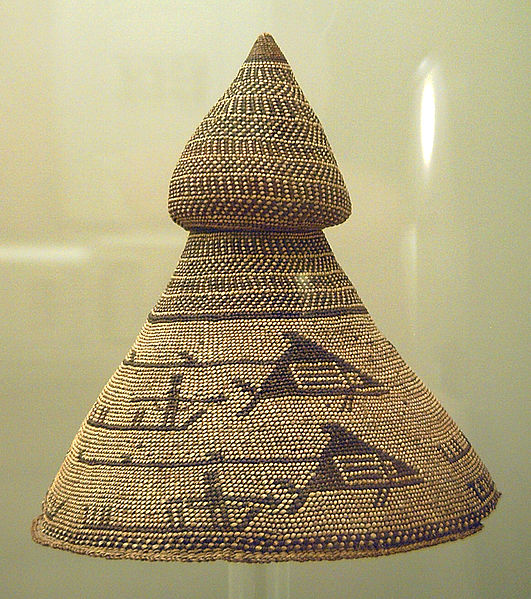 Maquinna's hat in the Museum of the Americas in Madrid