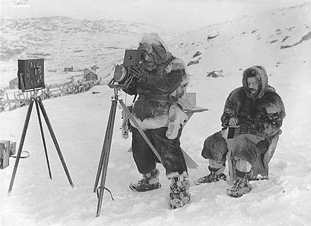 Freezing photographers, Norway, 1910
