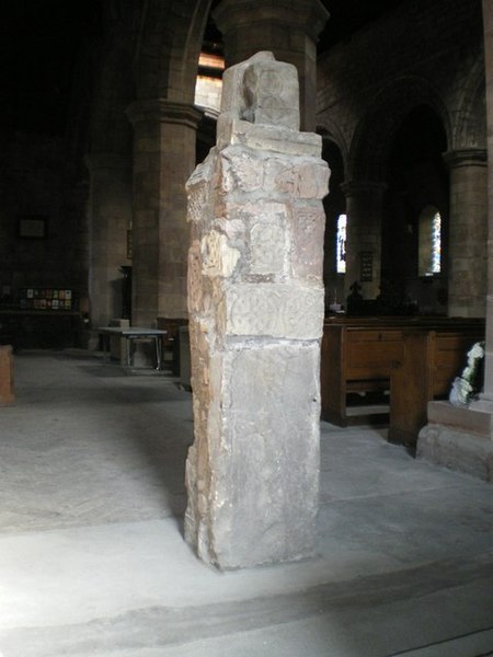 File:Stone pillar inside St Cuthbert's church - geograph.org.uk - 911542.jpg