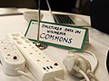 Structured Data on Commons table sign - Wikimania Hackathon 2018 - Cape Town.jpg