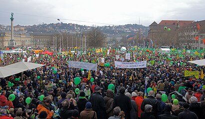 Demonstration gegen Stuttgart 21 am 19. März 2011.