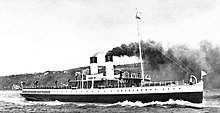 TS King Edward on trials in the Firth of Clyde off Skelmorlie, between 17 and 28 June 1901 TS-King-Edward-June-1901.jpg